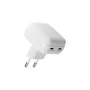 Wall Charger d bramante re-charge Pro EU Flat 2×USB-C 20W White (indoor)