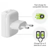Wall Charger d bramante re-charge Pro EU Flat 2×USB-C 20W White (indoor)