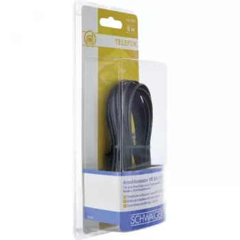 Network Cable Schwaiger 6.0m RJ-11 - RJ-11 6m Black
