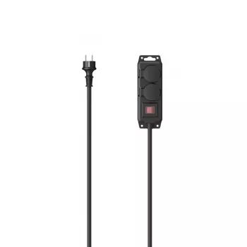 Hama 00223062 power extension 2 m 2 AC outlet(s) Outdoor Black