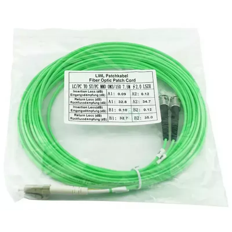 Fibre optic cable BlueOptics SFP3133GU3MK LC ST OM5 3 m Lime