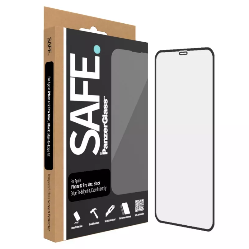 Screen Protector PanzerGlass SAFE. by ® Apple iPhone 12 Pro Max Edge-to-Edge Scratch Shock Resistant
