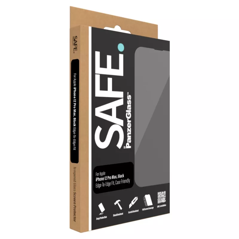Screen Protector PanzerGlass SAFE. by ® Apple iPhone 12 Pro Max Edge-to-Edge Scratch Shock Resistant