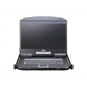 ATEN CL3116NX rack console 47 cm (18.5 inch) 1366 x 768 pixels Metal, Plastic Black 1U
