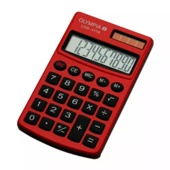 Basic Calculator Olympia LCD 1110 Pocket Red