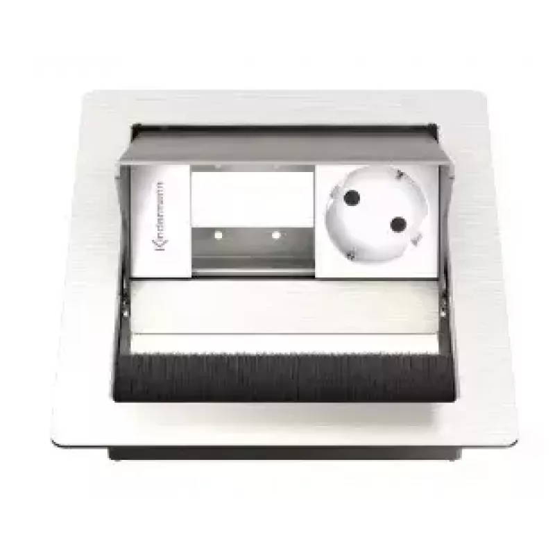 Outlet box Type F Kindermann 7492000041 Stainless steel White