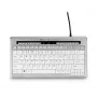 BakkerElkhuizen S-board 840 US Qwerty, Tenkeyless (80 - 87%), Wired, USB, Scissor key switch, QWERTY, Light grey, White