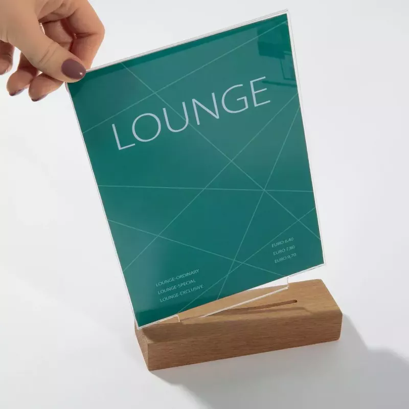 Sign holder Sigel TA254 A5 Acrylic Brown Transparent 150mm 235mm