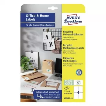 Self-adhesive label Rectangle AVERY LR3483-10