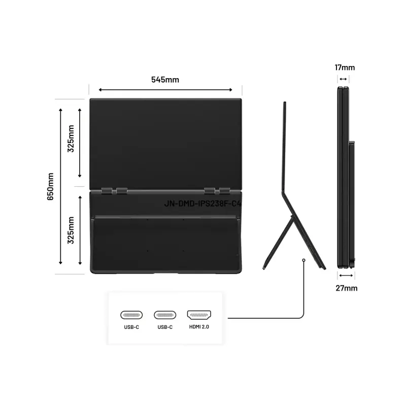 JAPANNEXT JN-DMD-IPS238F-C4 computer monitor 60.5 cm (23.8 inch) 1920 x 1080 pixels Full HD LCD Black