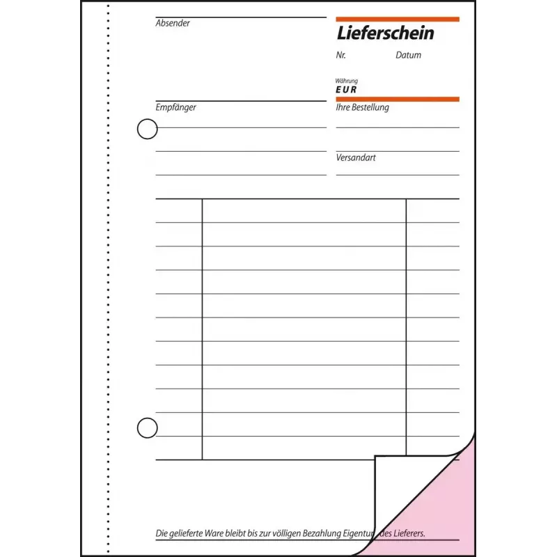 Business Form Sigel LI625 A6 Green Pink White