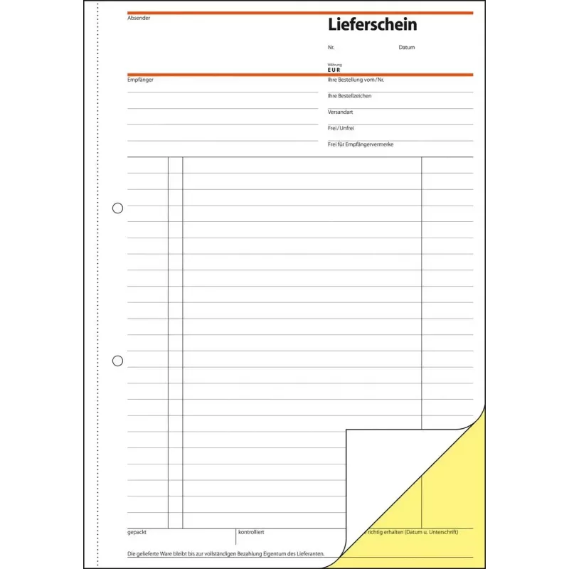 Business Form Sigel SD015 A4 White Yellow 80 Sheets