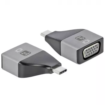 Techly IADAP USBC-VGAC USB graphics adapter 1920 x 1200 pixels Black, Silver