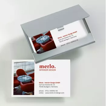 Business Card Holder Sigel VZ135 Aluminium Silver