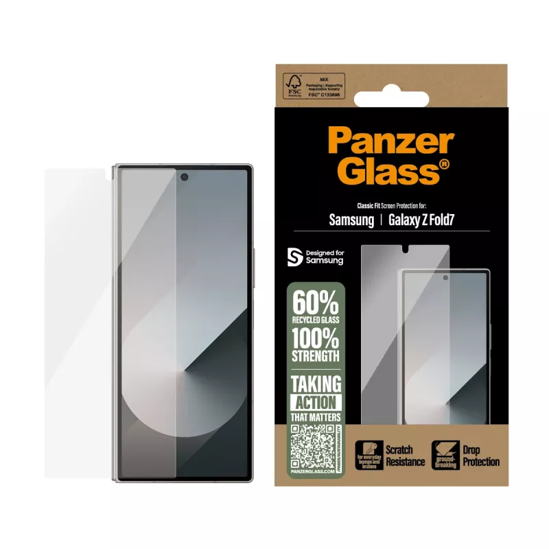 Screen Protector PanzerGlass for Samsung Galaxy Z Fold7 — Ultra-Wide Fit