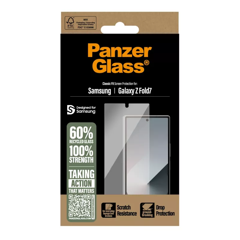 Screen Protector PanzerGlass for Samsung Galaxy Z Fold7 — Ultra-Wide Fit