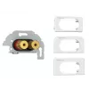 Socket outlet Kindermann 7456000414 2 x RCA Black Gold White