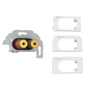 Socket outlet Kindermann 7456000414 2 x RCA Black Gold White