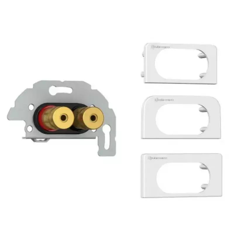 Socket outlet Kindermann 7456000414 2 x RCA Black Gold White