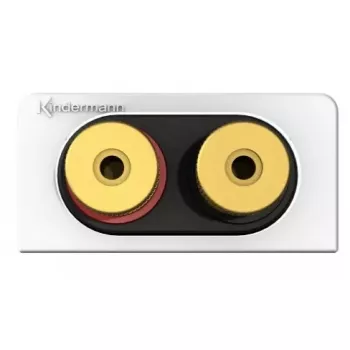 Socket outlet Kindermann 7456000414 2 x RCA Black Gold White