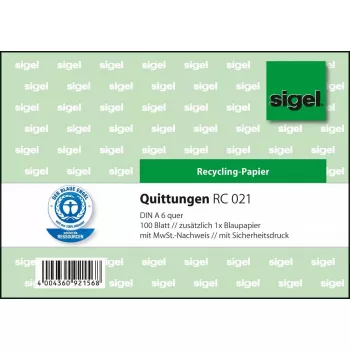 Business form Sigel RC021 Green A6 q 100 sheets