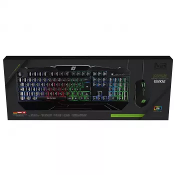 MediaRange MRGS102 Gaming Keyboard and Mouse USB QWERTZ Black RGB