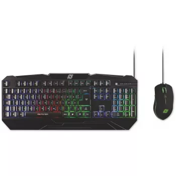 MediaRange MRGS102 Gaming Keyboard and Mouse USB QWERTZ Black RGB