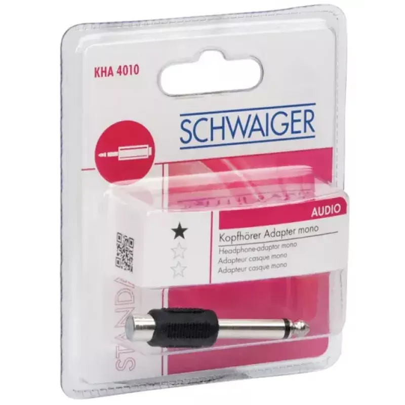Connector RCA Schwaiger KHA4010 533 6.3mm Black