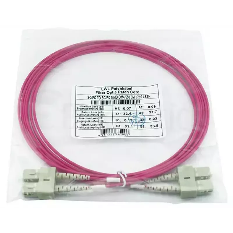 Fibre optic cable BlueOptics SFP3232FU0.5MK 0.5 m SC OM4