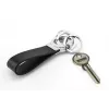 Keyring TROIKA KR8-02/LE Black Silver Leather 31mm