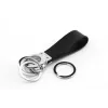 Keyring TROIKA KR8-02/LE Black Silver Leather 31mm