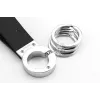 Keyring TROIKA KR8-02/LE Black Silver Leather 31mm