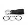 Keyring TROIKA KR8-02/LE Black Silver Leather 31mm
