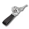 Keyring TROIKA KR8-02/LE Black Silver Leather 31mm