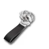 Keyring TROIKA KR8-02/LE Black Silver Leather 31mm