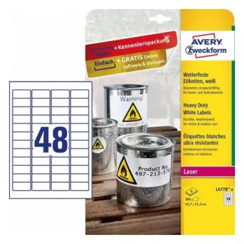 Self-adhesive printer label AVERY L4778-8