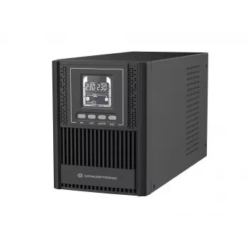 Conceptronic ZEUS52E1K 1000VA 900W Online Tower UPS, IEC, Double-conversion (Online), 1 kVA, 900 W, Sine, 220 V, 240 V