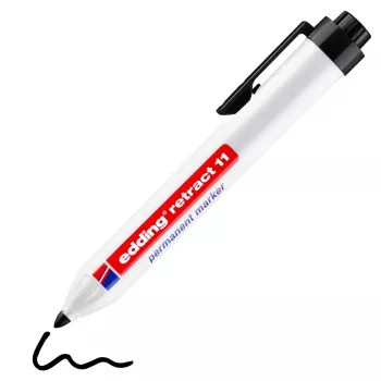 Permanent Marker Edding Retract 11 Bullet Tip Black