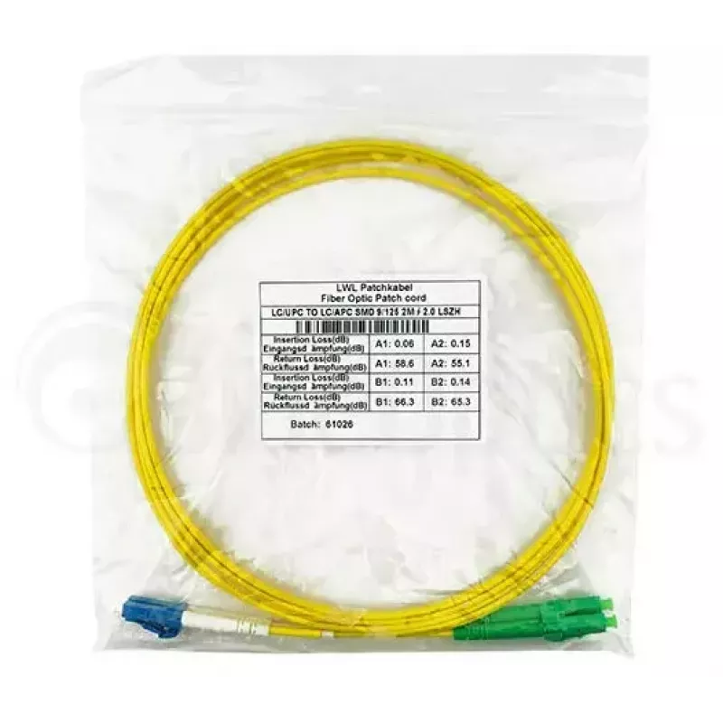 Fibre optic cable BlueOptics SFP3131BU5MS LC G.657.A1 5 m Yellow