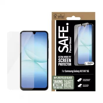 PanzerGlass SAFE. by ® Screen Protector Samsung Galaxy A17 | A17 5G | Ultra-Wide Fit w. EasyAligner