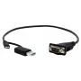 EXSYS EX-23001 Serial Cable Black 0.5m USB Type-A USB Type-C DB-9
