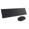 DELL Pro Keyboard and Mouse - KM5221W - UK (QWERTY) - Black, Full-size (100%), Wireless, RF Wireless, QWERTY, Black, Mouse included