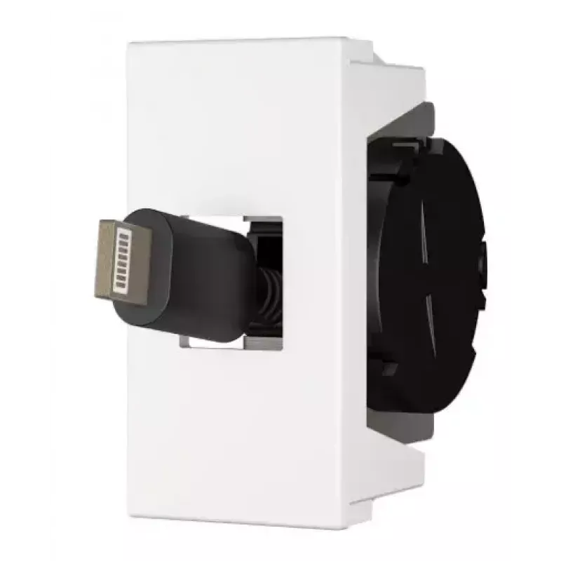 Socket Outlet USB C Kindermann 7464000620 Black White