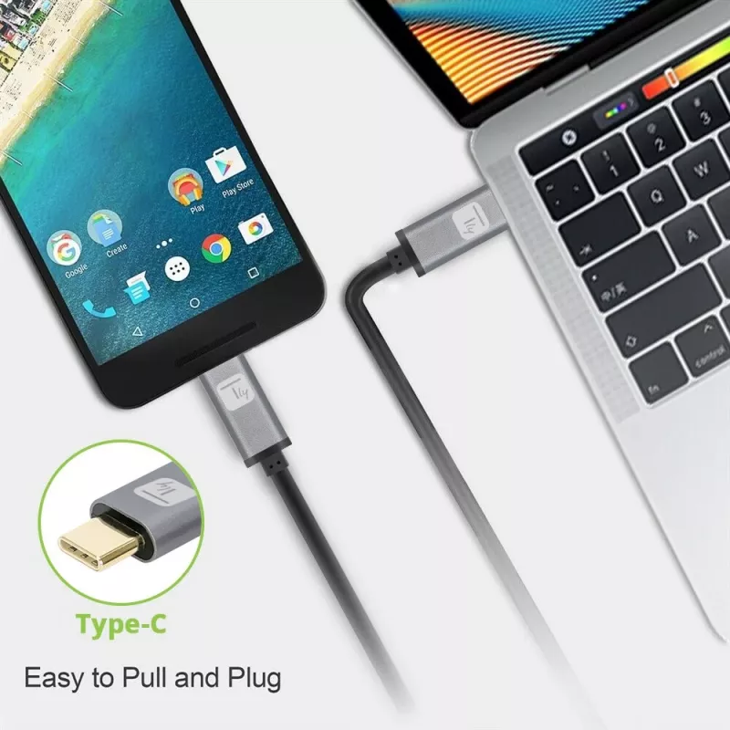 Techly USB 3.2 Gen 2 USB-C M/M Cable 1m Black, 1 m, USB B, USB C, USB 3.2 Gen 1 (3.1 Gen 1), 10 Gbit/s, Black