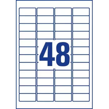 Self-adhesive label Avery J4791-25 Rounded rectangle