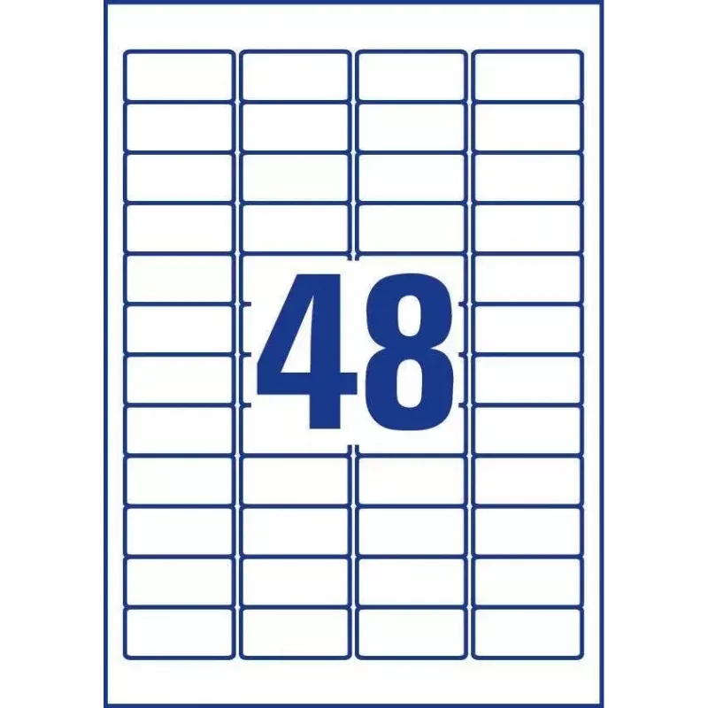 Self-adhesive label Avery J4791-25 Rounded rectangle