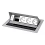 Outlet box Kindermann CablePort standard² Type F Silver White