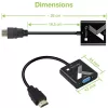 Techly Cable Adapter Converter HDMI to VGA with audio jack plug