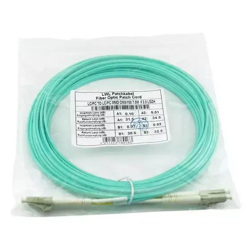 Fibre optic cable BlueOptics AJ834A-BO 1m 2x LC OM3 Full duplex