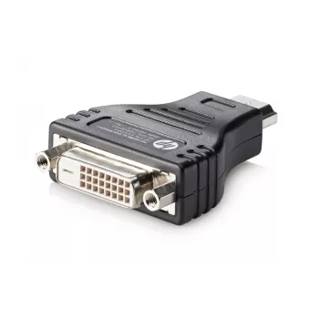 HP HDMI to DVI Adapter, DVI-D, HDMI, Black